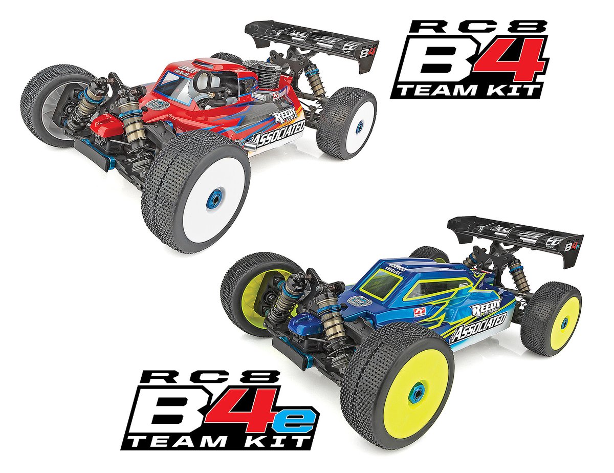 Team_Associated's tweet photo. New Parts for the #RC8B4 and #RC8B4e Team Kits. https://t.co/9JZKSGrhvU @Team_Associated #WeAreAE Available: April 2022. (Pictured: #80945 RC8B4 Team Kit, #80946 RC8B4e Team Kit.) https://t.co/5UO21uTEHe