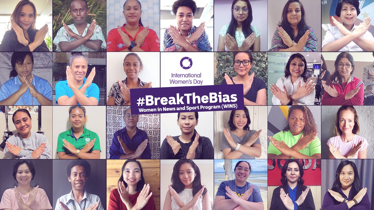 Proudly celebrating International Women’s Day with these special people; colleagues, friends, women.
Every day they are striving to #BreakTheBias in sports media and bringing about change in their countries. #WINS #ABCID <a href="/dfat/">Department of Foreign Affairs and Trade 🇦🇺</a> #IWD2022