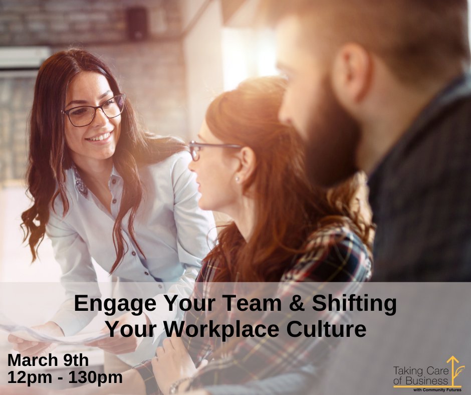 Comm_FuturesAC's tweet image. John Singleton is back to share best practices to increase work-team engagement and shift workplace culture. Learn ways your team can connect and respect each other in the workplace.
Save your seat here: takingcareofbusiness.biz
#CFisTakingCareOfBusiness #CommunityFuturesBC