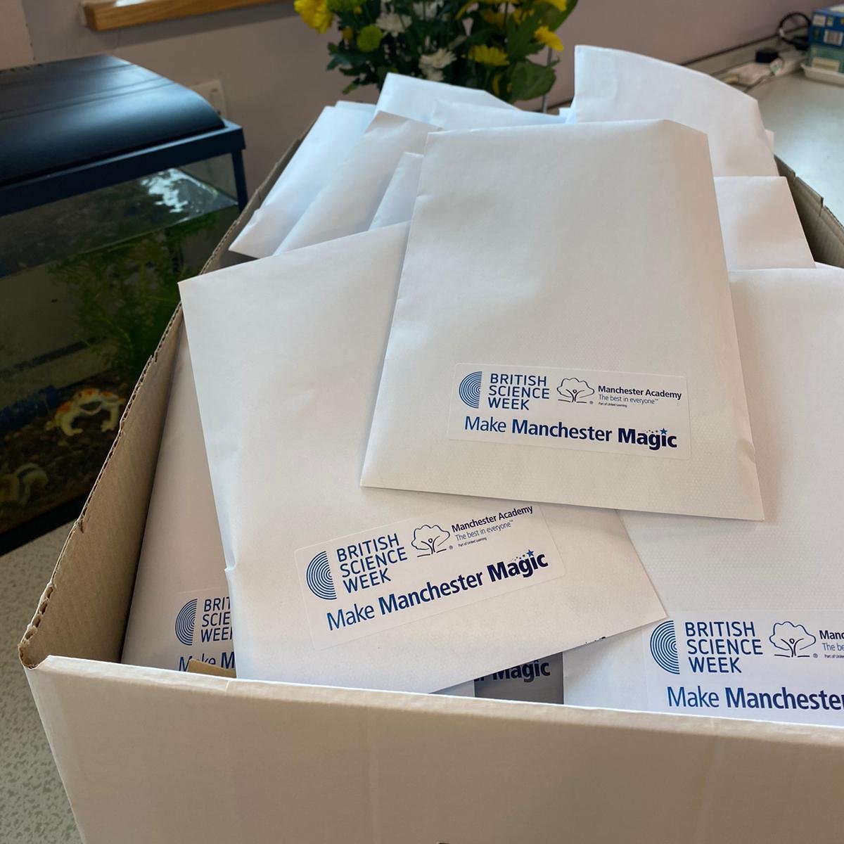 ⏰ 7 days until British Science Week! #BSW22 

Our primary school mini practical packs have been meticulously created, are all boxed up and ready to send out! 🧑‍🔬👩‍🔬

<a href="/McrAcademy/">Manchester Academy</a> <a href="/KEV_Science/">Katie Evans 👩🏼‍🏫🧪🔬🌿</a> <a href="/EldonPrincipal/">James Eldon</a>