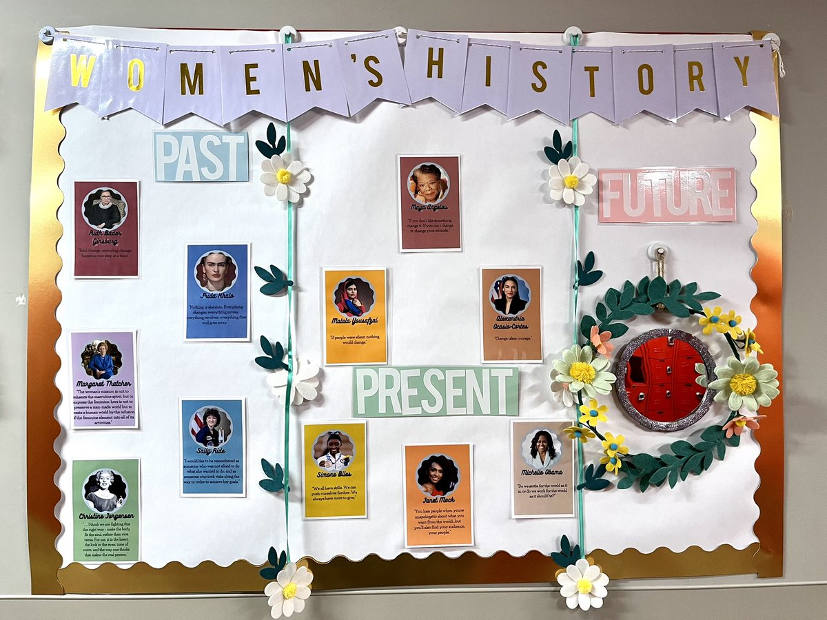 Obsessed with our Women’s History Month board 😍🌸
My HR Team rocks! 
#T1884