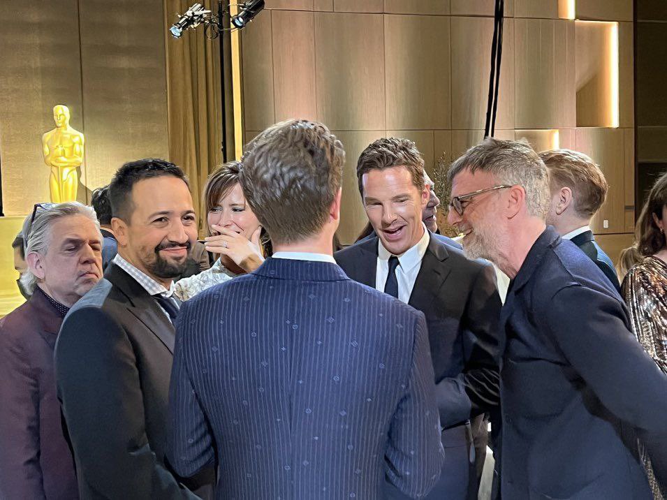 LIN-MANUEL, ANDREW GARFIELD AND BENEDICT CUMBERBATCH TOGETHER, IM THE HAPPIEST #OscarNoms #Oscar