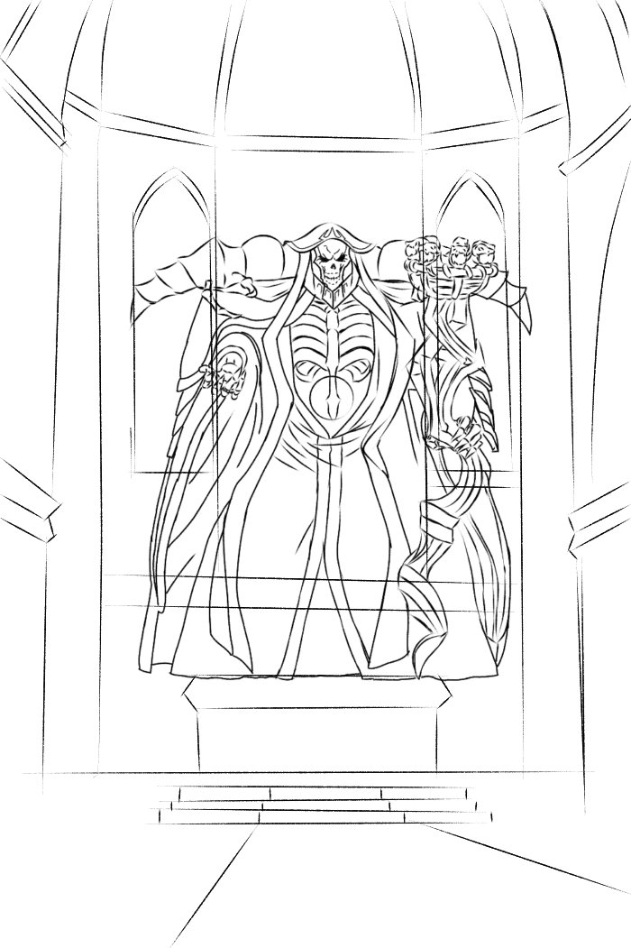 RenbearSTAR's tweet photo. Ya me duelen los ojos 😵, mis respetos pa'los que se dedican a esto. 

#overlord #fanart #ainzoalgown #renbearstar #dibujodigital https://t.co/M6TGK0Uo6u