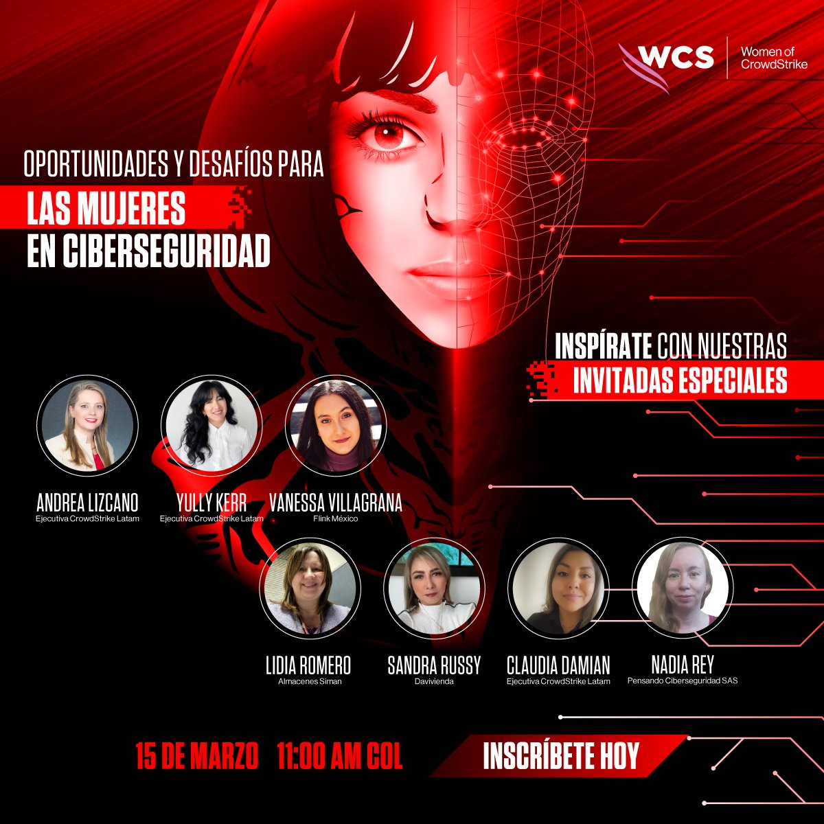 CibersegLATAM's tweet photo. Te invitamos al proximo webinar de @CrowdStrike:
Oportunidades y Desafíos para las Mujeres en Ciberseguridad
Cuando: 15 mar. 2022 11:00 a. m. en Bogotá
Inscripciones: https://t.co/6THRt20ufI https://t.co/eJ0wXdsSnB