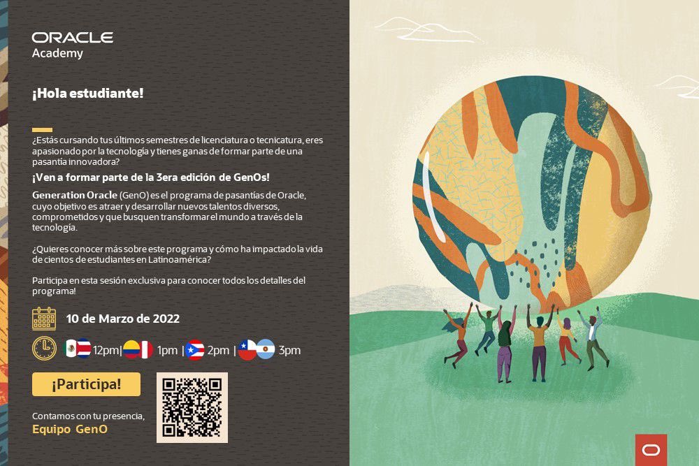 IngAnahuacSur's tweet photo. Oracle te está invitando a concursar por un lugar en Generation Oracle, una pasantía para alumnos de semestres avanzados donde podrán desarrollarse en cuatro áreas: Comercial, Técnico-comercial, Técnico-funcional, Comunicación y Marketing. 
+ https://t.co/TGVVVCbhco