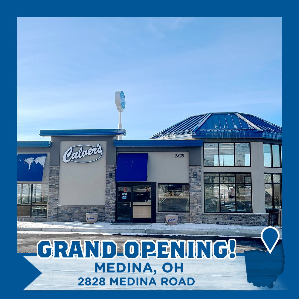 Culver's Restaurants on Twitter "The Culver's of Medina, OH is now open and serving up Fresh