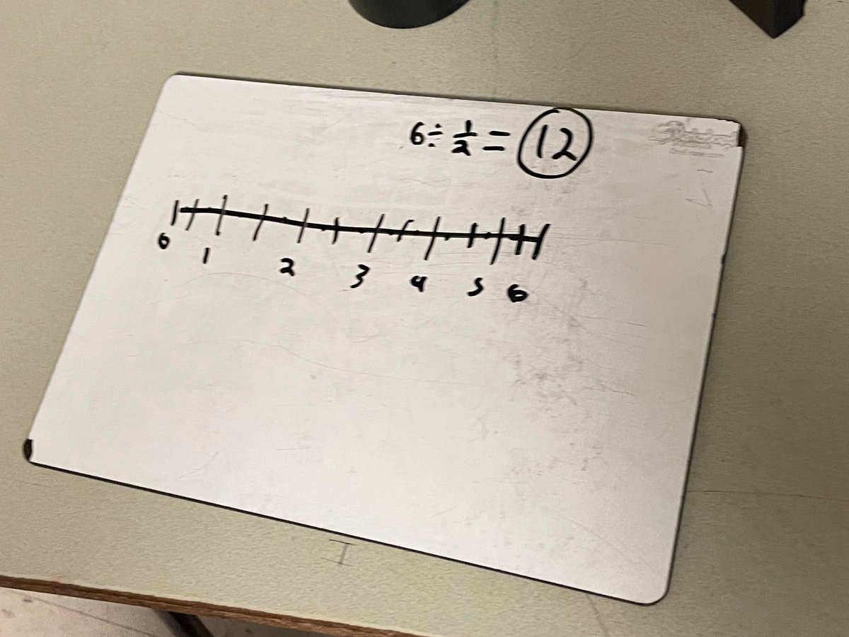 Mrs_C_Price's tweet photo. Modeling division with fractions and being flexible with our thinking! #fifthgradeisfun https://t.co/w7aYDqWpAu