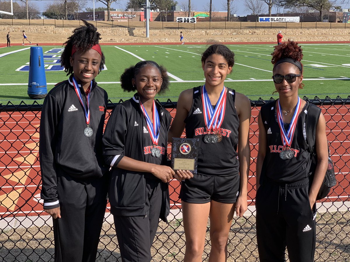 bo_camacho's tweet photo. BIG SHOUT OUT to Our Girls Track 4x100 &amp; 4x200m Relay Teams!💪🏽Taking 🥈 Silver in both events!! Congratulations to Tamira Jackson 3rd🥉300m hurdles &amp; KD Griffin 3rd🥉100m
Gr8 Job Lady Panthers! @hs_hillcrest @PanthersHHS @dallasathletics @DallasISDMedia @hhs_cheerdisd https://t.co/qGVYjiCnrG