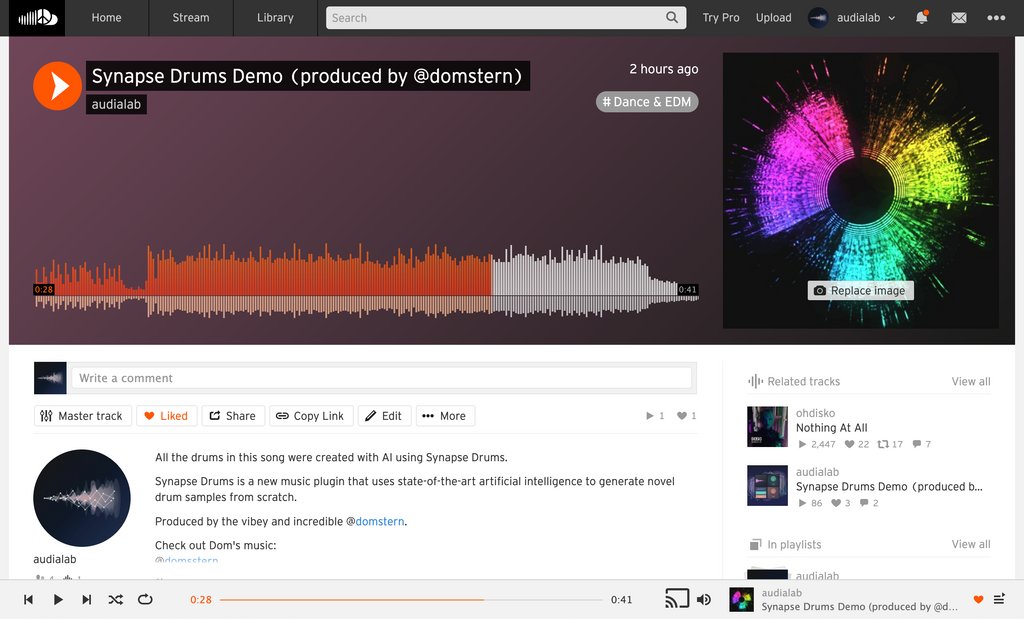 Discord and SoundCloud user <a href="/domstern/">domstern</a> blessed us with this demo using samples generated by Synapse Drums. 

Listen to it here: soundcloud.com/audialab/synap…

#musicproduction #samples #drumsample #edmproducers #beats #beatmakers #trapproducers #producers