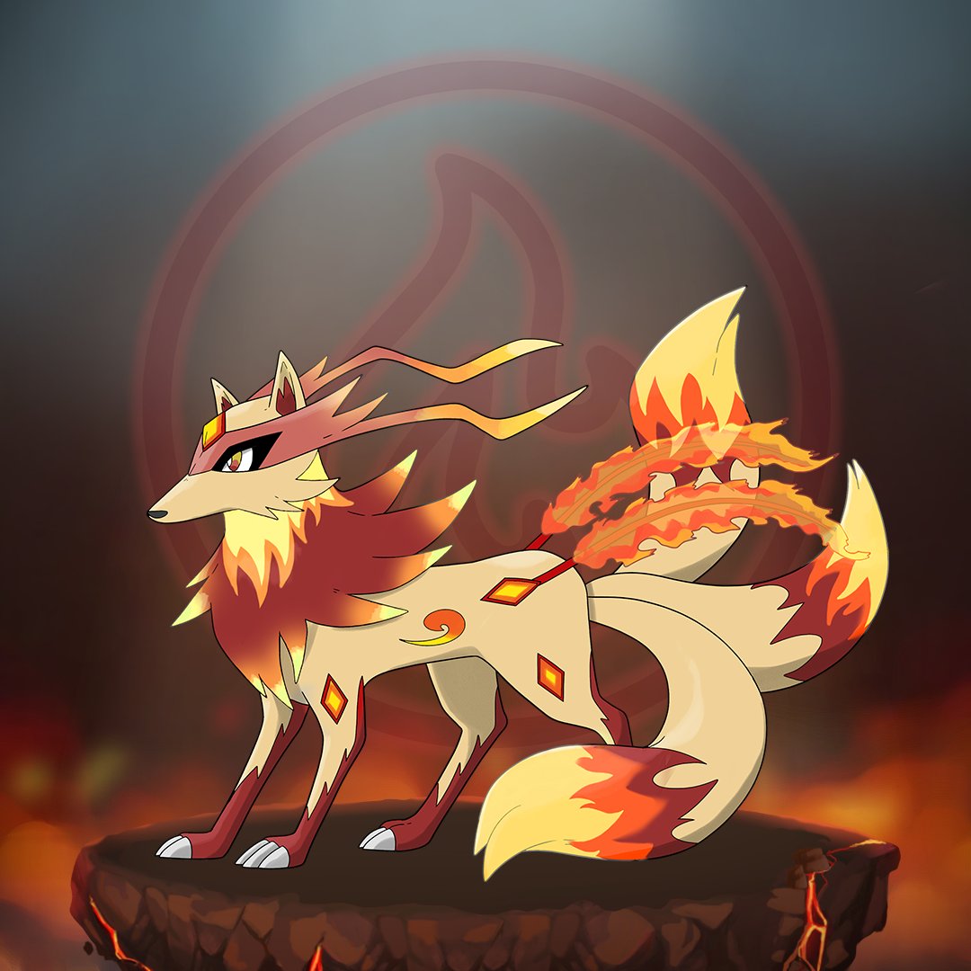 🔥Fire Starter Valerian FINAL Evolution🔥

[Redacted] has 3 long tails said to be imbued with mystical powers. Using its extreme speeds, [Redacted] enjoys roaming the fiery lands of Valeria with its pact

Its name... you decide!
Contest for 1/1 NFT Live in Discord NOW!!!