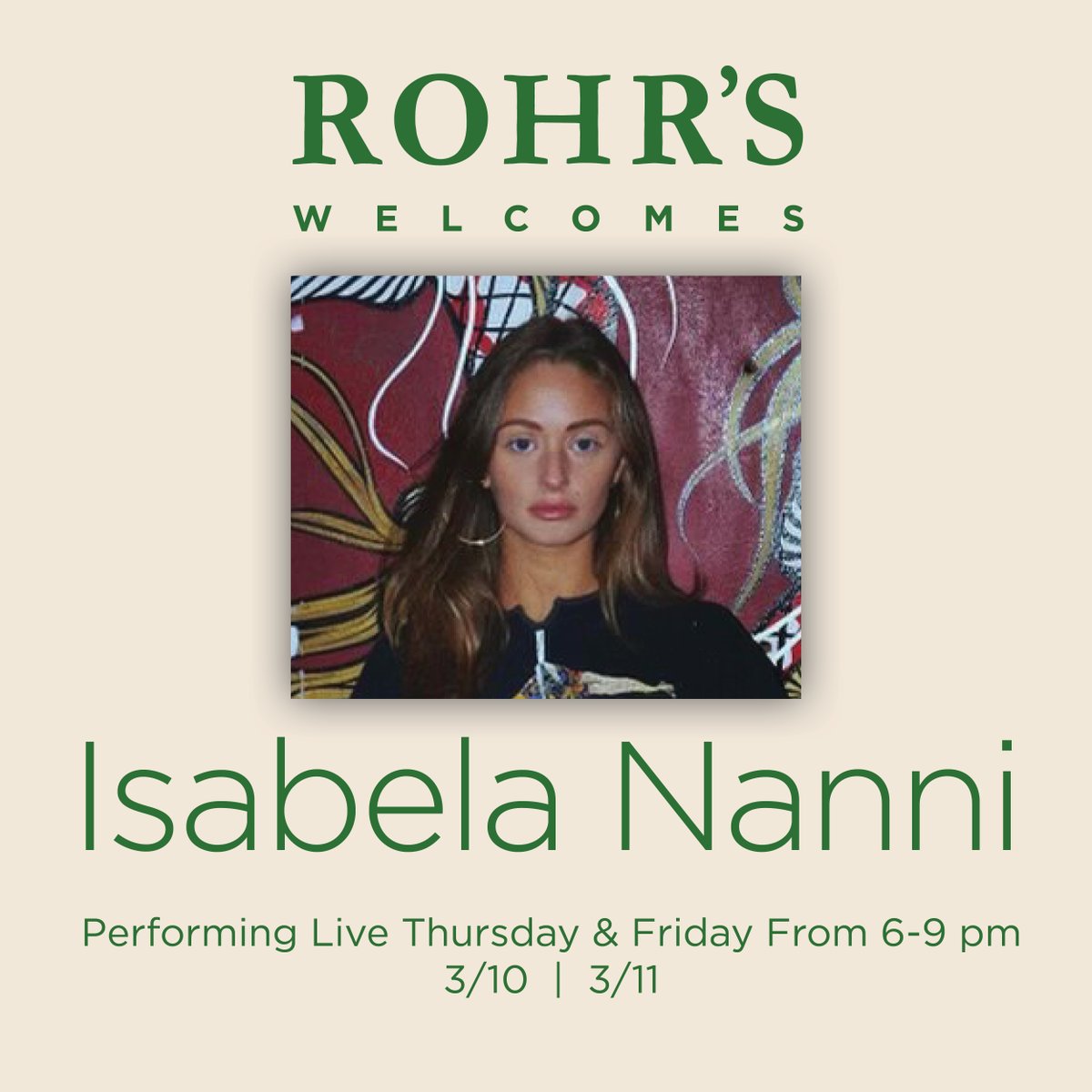 RohrsNotreDame's tweet photo. Join us this Thursday &amp; Friday for live music and your favorite Rohr's dishes - a lively change of dinner scenery and entertainment! https://t.co/yhBUZ9OIrM