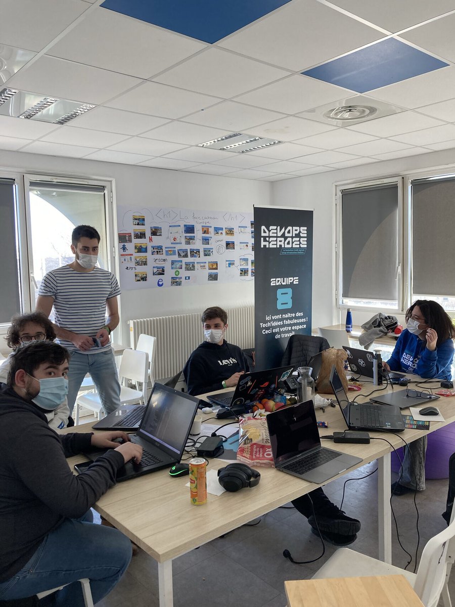 cbarange_dev's tweet photo. On February 4, we participated in the #DevOps Heroes #Hackathon By #CAGIP. We reached 2nd place out of 12 teams and 1, 2 &amp; 4th for the individual ranking 😎. We provided full Devops structure based on #GKE, #Gitlab...  🚀

Thanks to CA-GIP❤️

Movie/Speech👉https://t.co/ArrZItswEY https://t.co/5oP7zdJFCb