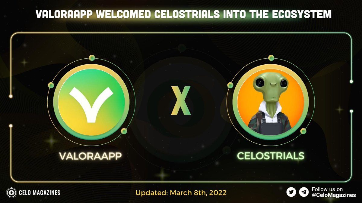CeloMagazines's tweet photo. 🎉@ValoraApp has welcomed @celostrials into the ecosystem

In this clear and simple step-by-step video, you'll learn how to mint @celostrials using @ValoraApp 👇
https://t.co/pJTeWNgjUP

#CeloMagazines #CELO #ValoraApp #Celostrials https://t.co/pb1dlJ9MvL