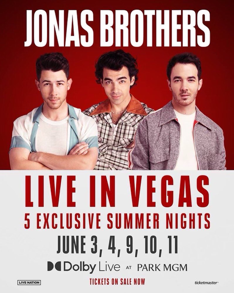 Let’s get it!! See you in Vegas!! Tickets are on sale now at Ticketmaster.com/JonasVegas 🎰