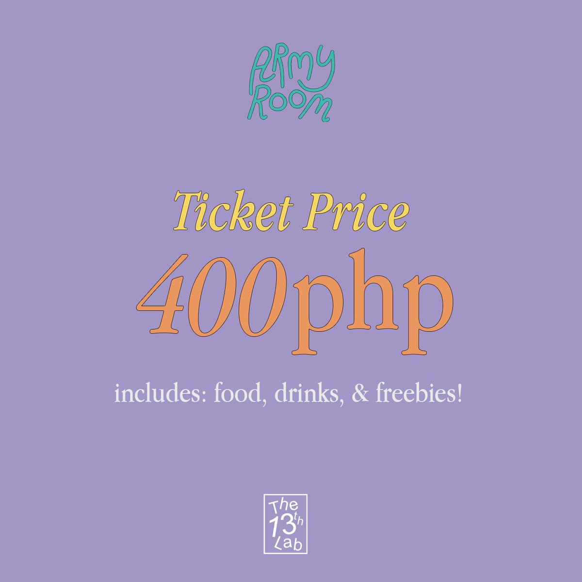 13thlabprod's tweet photo. We will be streaming the concert on March 13, 2022 at Chingkee Tea Grand Central Branch. Tickets are priced at 400 PHP each https://t.co/ddIB047tHL