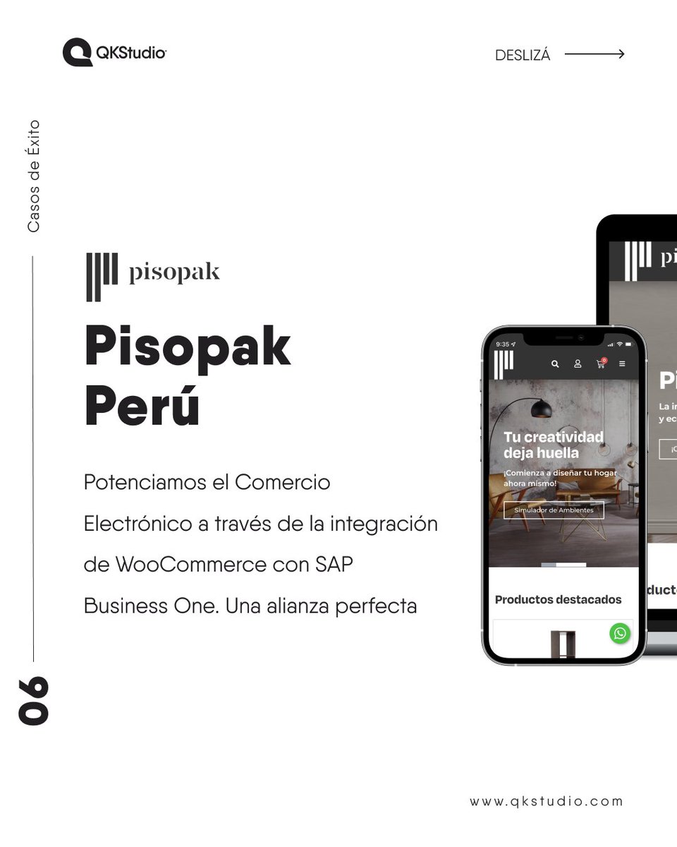 qkstudio's tweet photo. #SuccessCases We integrated WooCommerce with SAP Business One, a perfect alliance with infinite possibilities. Learn more about the project PISOPAK👉https://t.co/BtW5QFA1x0  

#ecommerce #developers #webdevelopment #sap #erp https://t.co/QRLD0dvjlJ
