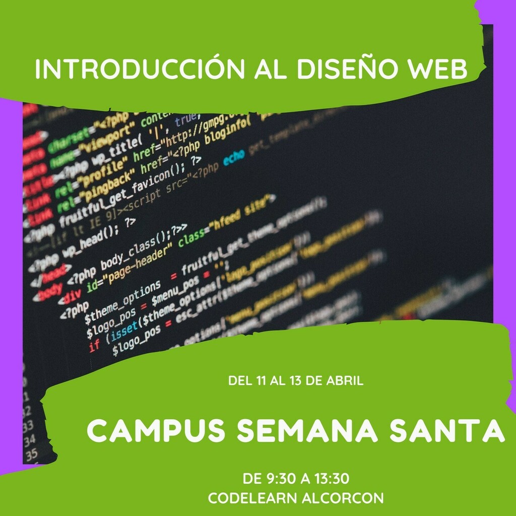 codelearnalcor's tweet image. ¿Quieres aprender a crear una página web?
Campus de Semana Santa de Introducción al diseño web.
@codelearn_alcorcon
#codelearn
#extraescolar
#campussemanasanta
#html