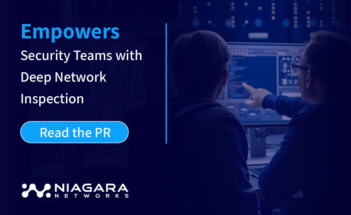 NiagaraNetw's tweet photo. Niagara Networks empowers security teams with deep network inspection with its award-winning Open Visibility Platform hosts, decrypts network traffic, and enables agile deployment choices for network defense and response solutions.
Read the full PR here >> https://t.co/IBz6FA4PlQ https://t.co/jd7cfY1vOh