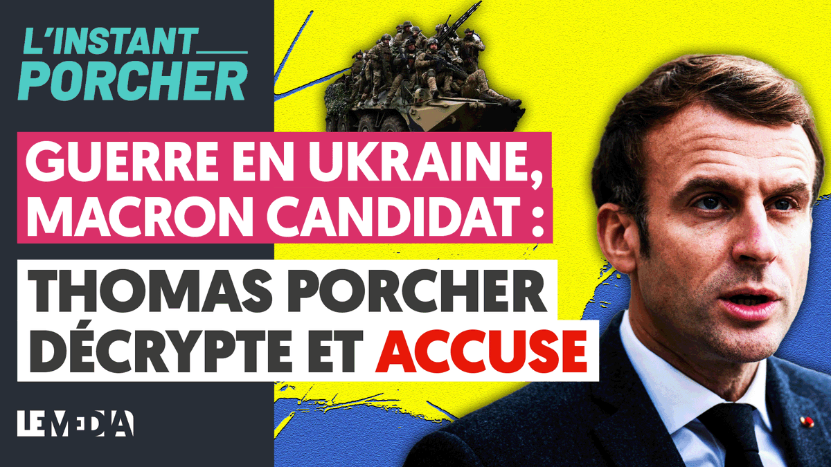 LeMediaTV's tweet photo. GUERRE EN UKRAINE, MACRON CANDIDAT : THOMAS PORCHER DÉCRYPTE ET ACCUSE

Cette semaine dans L'instant Porcher, @PorcherThomas nous donne son point de vue sur la guerre en #Ukraine, avant de décrypter l'entrée en campagne du président-candidat. 

➡️ https://t.co/OdMoIVUIsD https://t.co/xCYwcLY1t3
