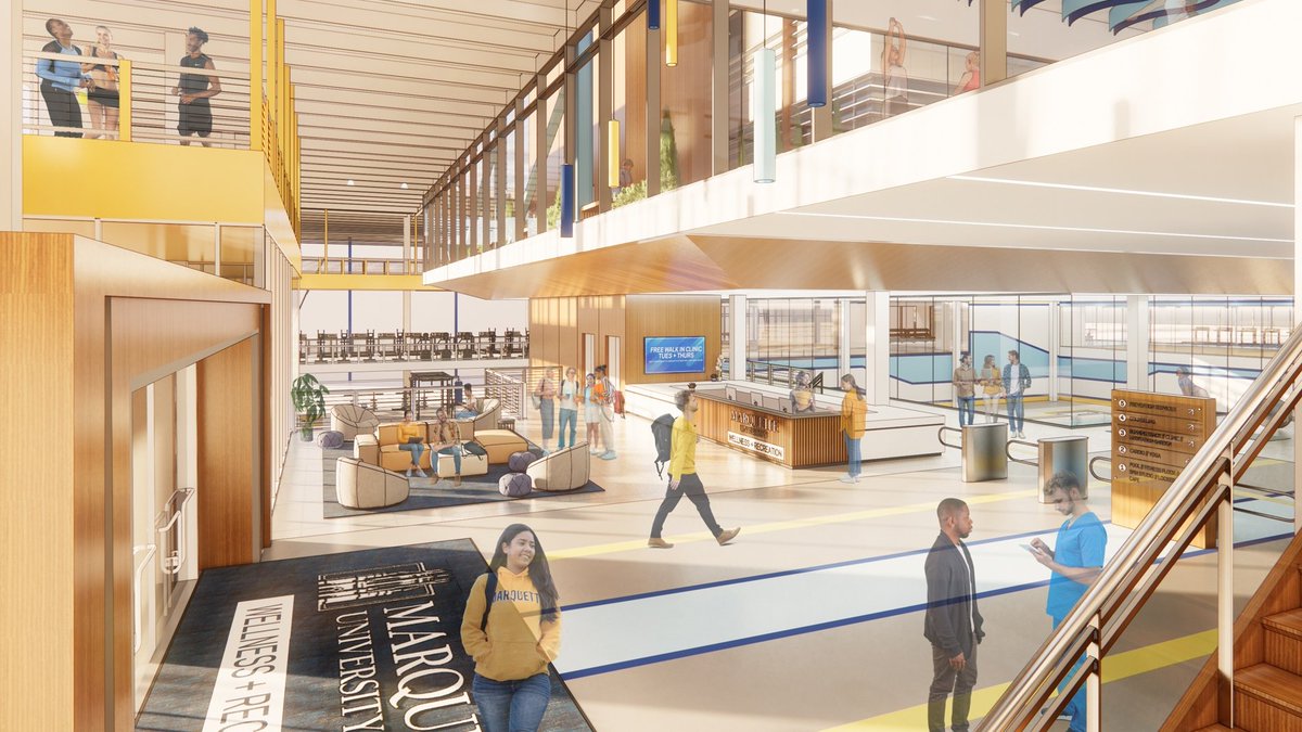 HOKNetwork's tweet photo. Excited to team with @MarquetteU and @WorkshopMKE on a transformative new project for student wellness and recreation! https://t.co/V653qLKyXC https://t.co/ZcaDBeAc6q