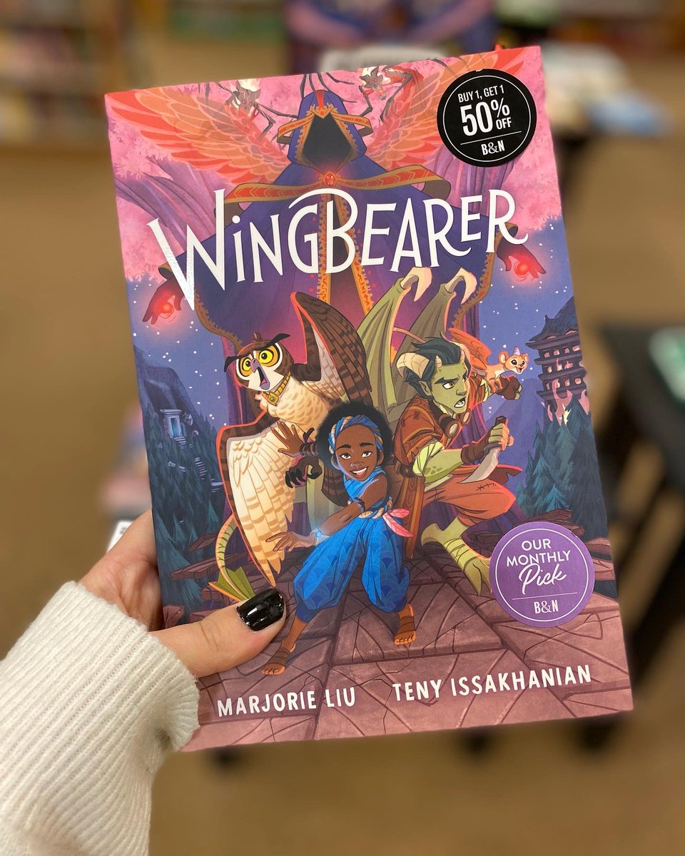 BNMankato's tweet photo. Our Young Reader Monthly Pick is the gorgeously illustrated Wingbearer! This is a fantasy adventure you don’t want to miss. https://t.co/Qx4bwx0nMT