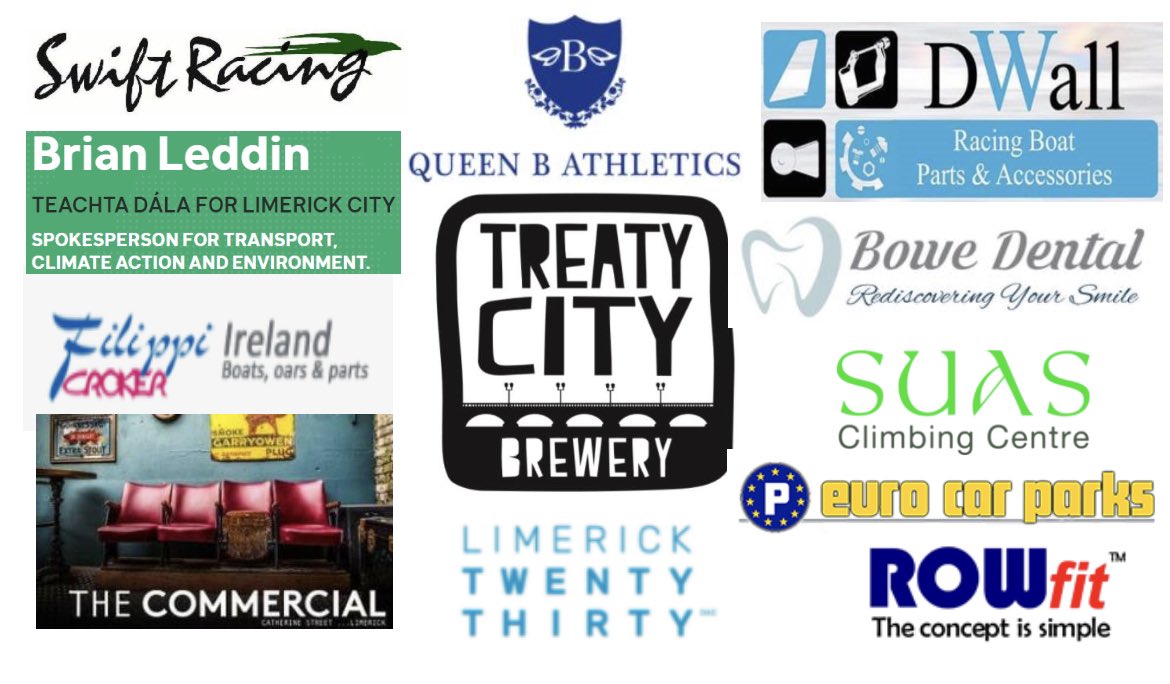 Smrc_rowing's tweet image. ❤️👏Sponsor Appreciation Post👏❤️Our events are bolstered by the support of local businesses, we couldn’t run the Head of the River without their backing! Great Limerick Partnerships 👍 💛💙 Thank you for supporting St Michaels 💛💙