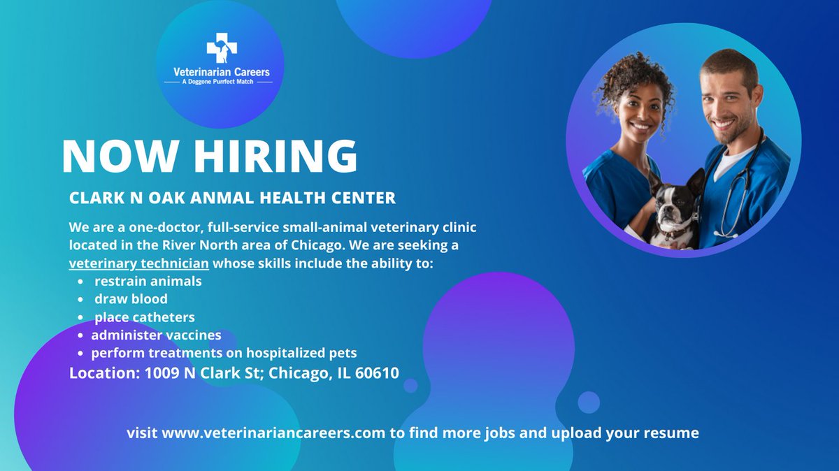 Visit www.veterinariancareers to search for veterinary professional jobs ( vet tech, client services, vet assistant, practice manager, veterinarian and more).