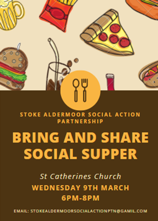 CommunitySASAP's tweet image. Bring and share food, a social supper where the community meets to take action on the things that are important to them!! See you there!!