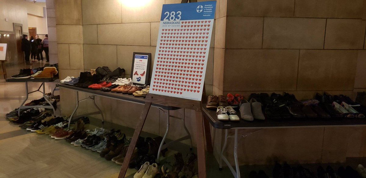 AFSPNebraska's tweet photo. AFSP Nebraska Advocacy day starts today with our virtual orientation this evening and then on Wednesday March 9th in-person. Our table displays are ready and will be set up all week!
#AFSPAdvocacy #BetheVoice #StopSuicide #AFSP #AFSPNebraska #NENeedsYou https://t.co/UpTbkyffrb