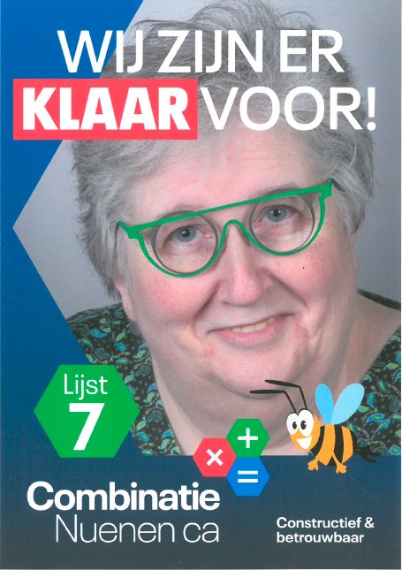 Monique Donkers, het boegbeeld van onze partij. Zij heeft als doel om de financiële situatie van de gemeente weer op orde te krijgen. Inwoners zullen dat merken aan een lagere gemeentelijke belasting.