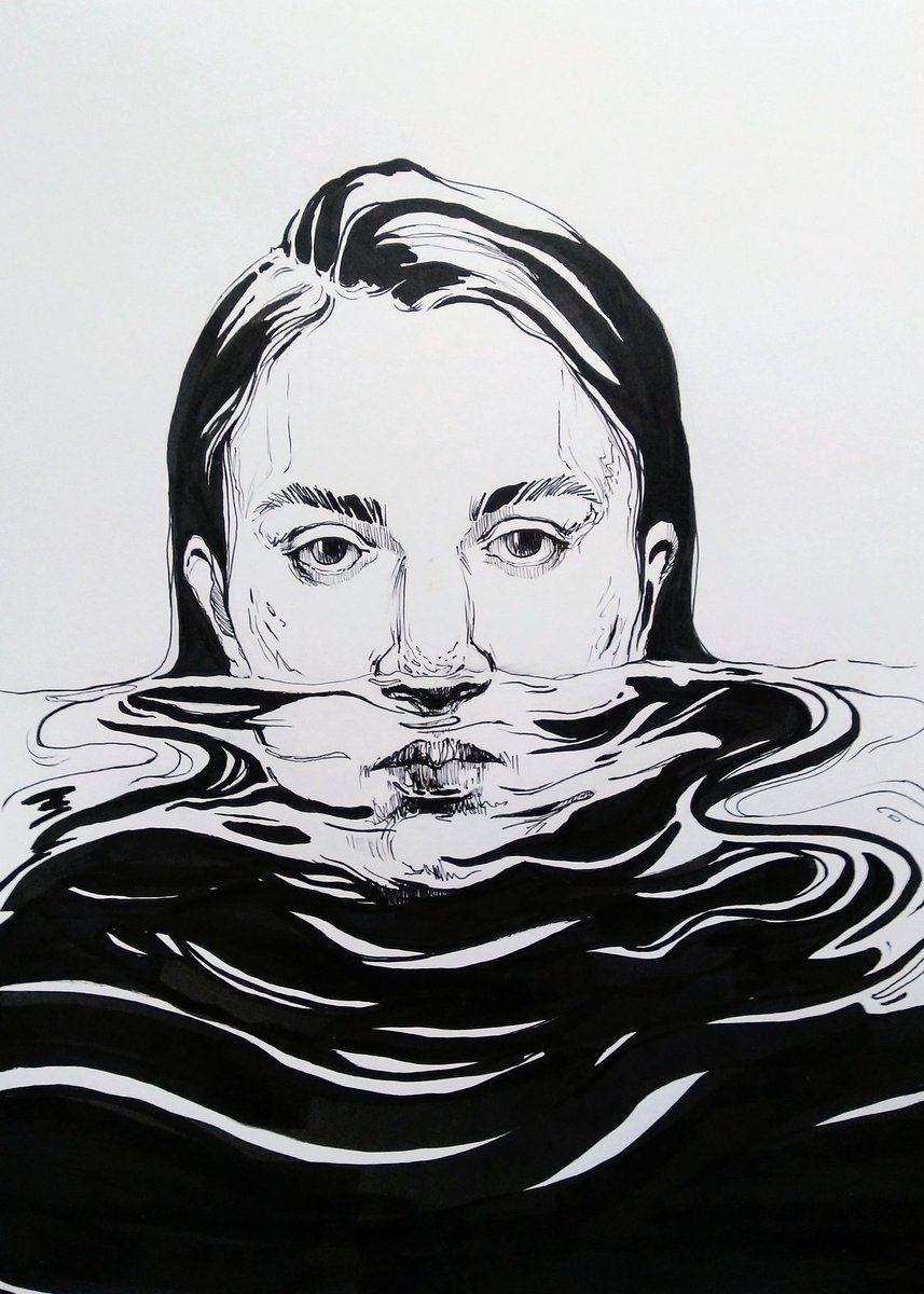 nlmda101's tweet photo. "Sorrow", ink on paper, 21 x 29,7 cm
#ArtistOnTwitter https://t.co/GA3BlikVv2