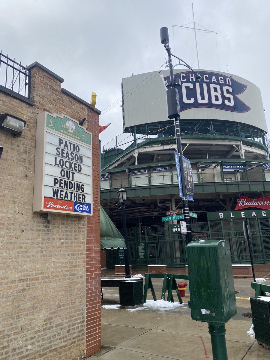 murphysbleacher's tweet photo. What’s going to break first, the weather or the owners…
Doors open all week @ 11 am | 9 am Saturday | Takeout orders call 773-281-5356
#murphysbleachers #chicagobars #supportlocal #wrigleyvillebars #chicagobarscene #cubs #cubsseason #mlblockout https://t.co/40FPMshi8l