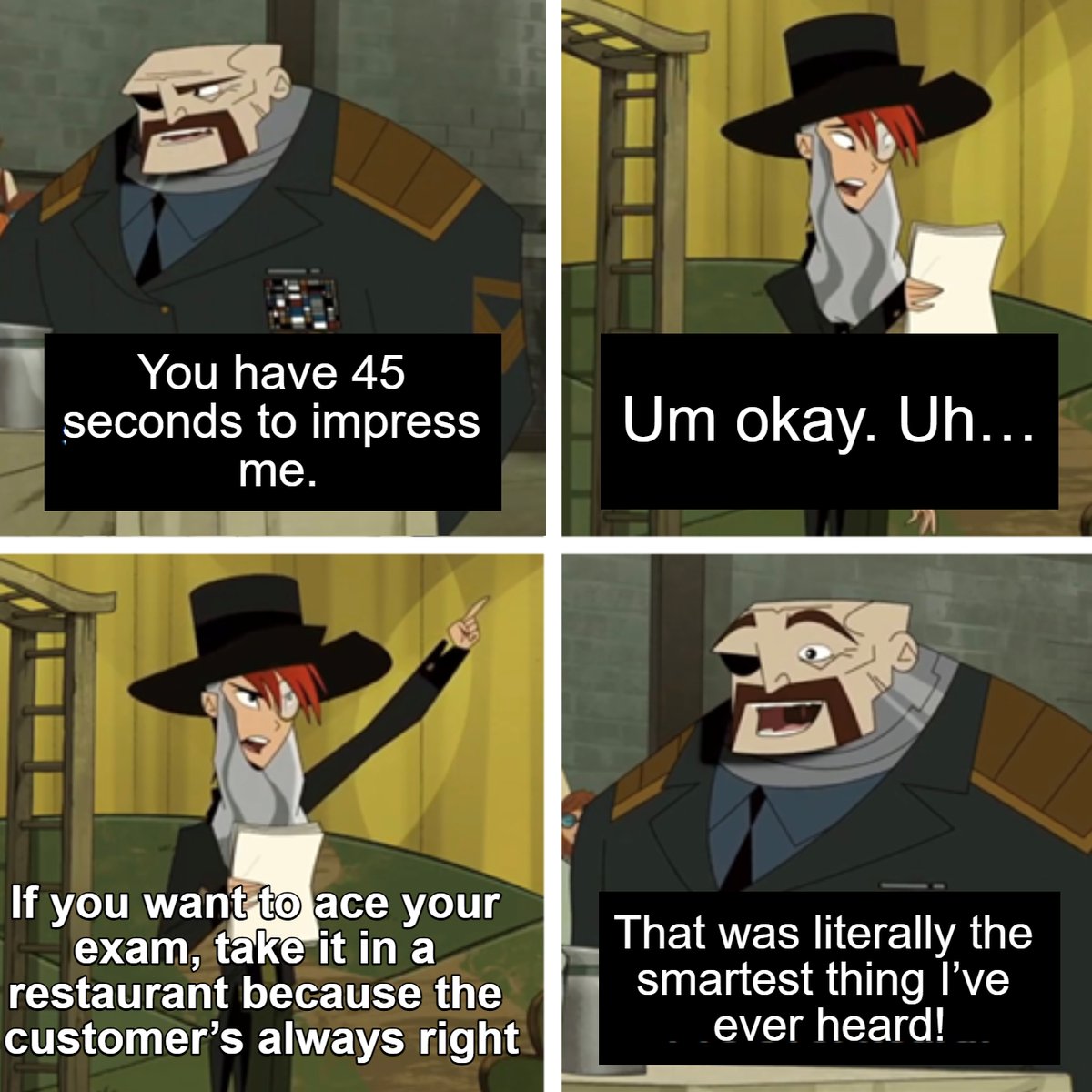 DTNRMemes's tweet photo. I don't even study. I just do my exams at restaurants. #Detentionaire #Memes #Memesdaily https://t.co/hBQfzN31iB