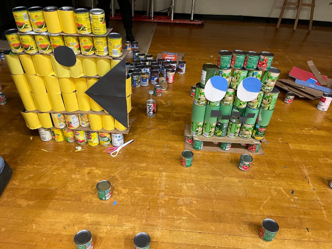Congratulations to the senior class on winning the inaugural CANstruction Challenge. As a school we collected about 700 cans (and other non-perishables). These items will be donated to our local food bank to help the community.