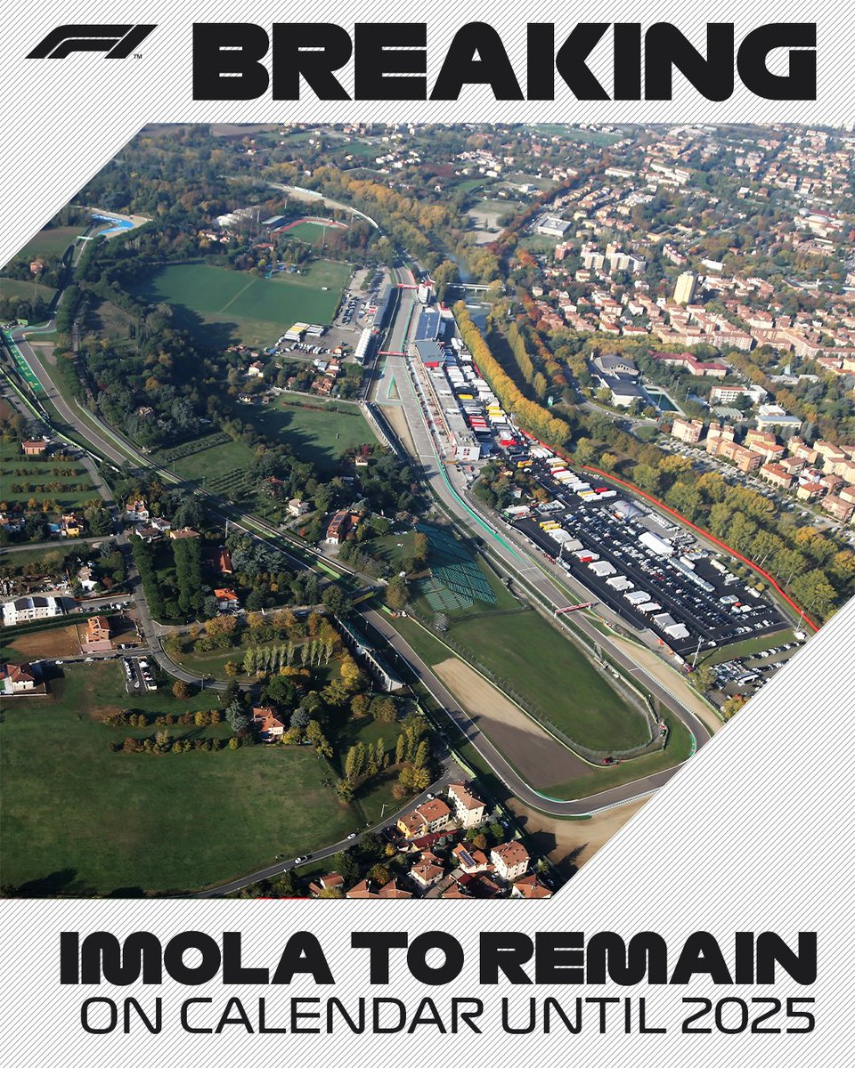 BREAKING: We're racing in Emilia-Romagna until 2025!

The historic Imola circuit is locked in as we race into a new era!

#ImolaGP #F1