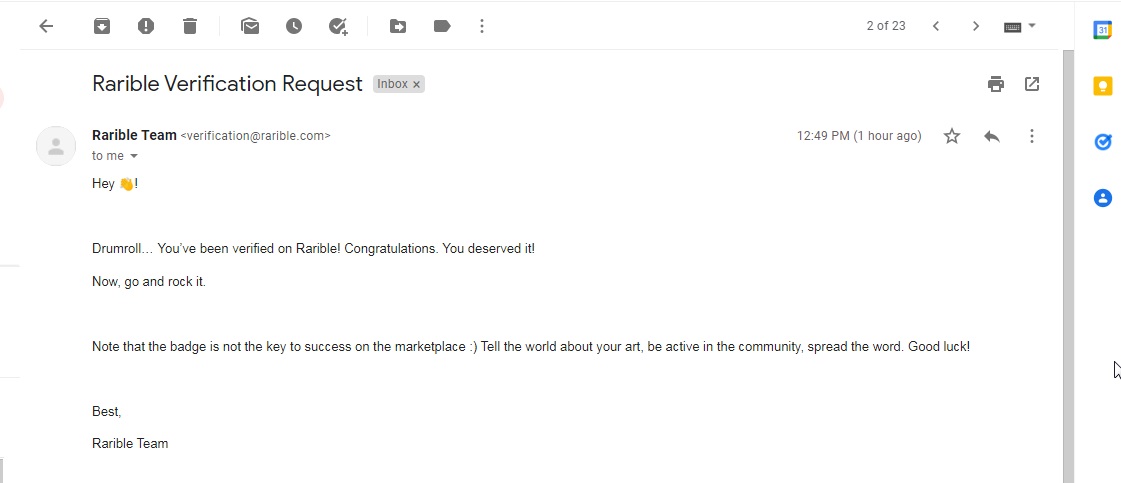 artexpensivenft's tweet photo. Congratulations to me. i'm verified 😍😍
@rarible @insider0x #art #NFTs #NFT #NFTCommunity 
#NFTGiveaway #NFTART https://t.co/gI3pY7QMcx