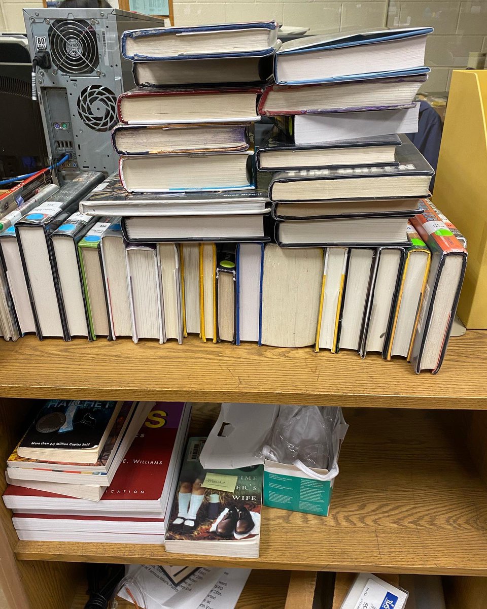 BPRTlib's tweet photo. A great start to #returnborrowedbooksweek It is never to late to return a book. This one was due in October!! Get your overdue books returned this week! 😁📚#readreturnrepeat #read https://t.co/FJn8zw6Aqr
