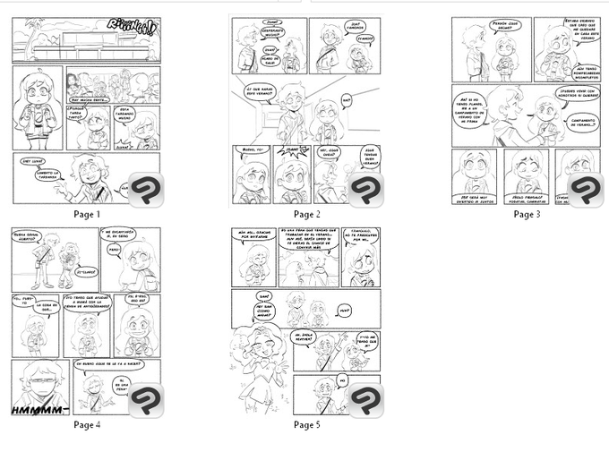 sketched 5 pages of my comic, it might seems to little but im proud bc i always avoid to do it for some reason hehe 
yesterday was a very productive day off lol! 