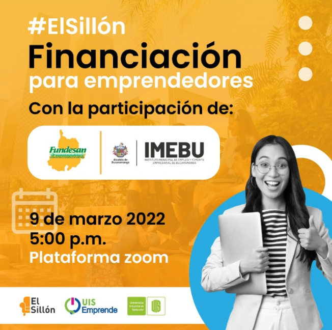 El próximo miércoles 9 de marzo, el programa UIS Emprende abrirá un nuevo espacio para todos los emprendedores interesados en conocer oportunidades de financiación que les permitan apalancar sus modelos de negocio 💚 Más en 👉 ow.ly/9EMZ50IbIoy