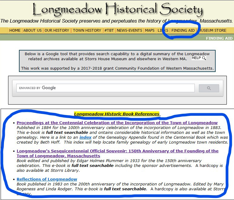 LongmeadowHS's tweet photo. There are new full text searchable e-books available on our website which contain a huge amount of information about #Longmeadow #history.  Here is the link:  https://t.co/YHo45eX3mS https://t.co/T0sZYj1dgO