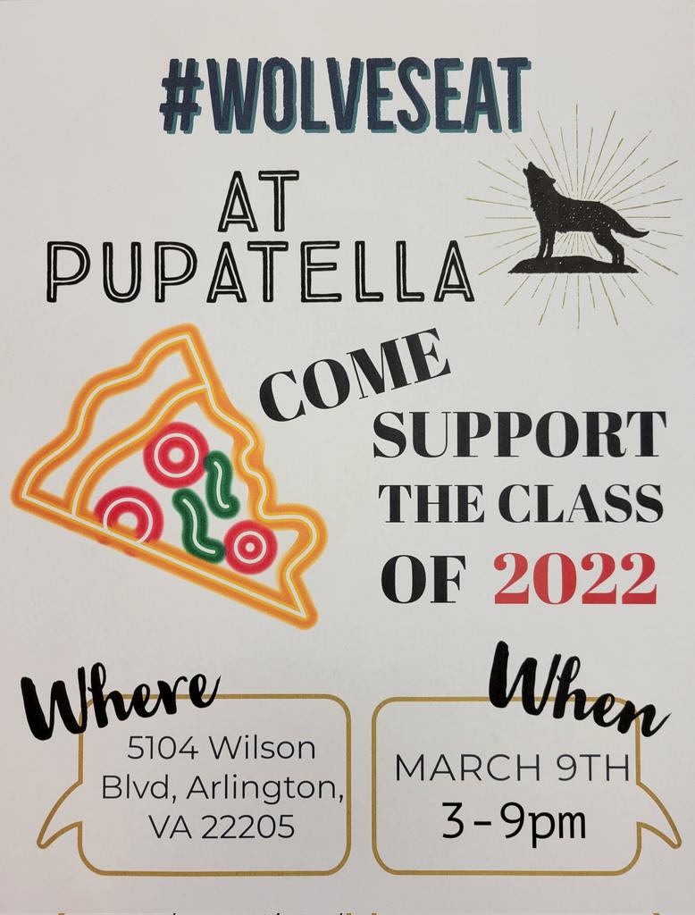 Julie Reiter (@msjrreiter) on Twitter photo Hey, Justice community: Come support our amazing seniors this week! 🙂😋🍕🐺 <a href="/Wolfpack_SGA/">Justice SGA & Leadership</a> <a href="/justicehswolves/">Justice High School</a>
🗓 Wed, March 9, 2022.
🕒➡️🕘 3-9pm.
📌 5104 Wilson Blvd. Arlington, VA 22205 Hey, Justice community: Come support our amazing seniors this week! 🙂😋🍕🐺 <a href="/Wolfpack_SGA/">Justice SGA & Leadership</a> <a href="/justicehswolves/">Justice High School</a>
🗓 Wed, March 9, 2022.
🕒➡️🕘 3-9pm.
📌 5104 Wilson Blvd. Arlington, VA 22205