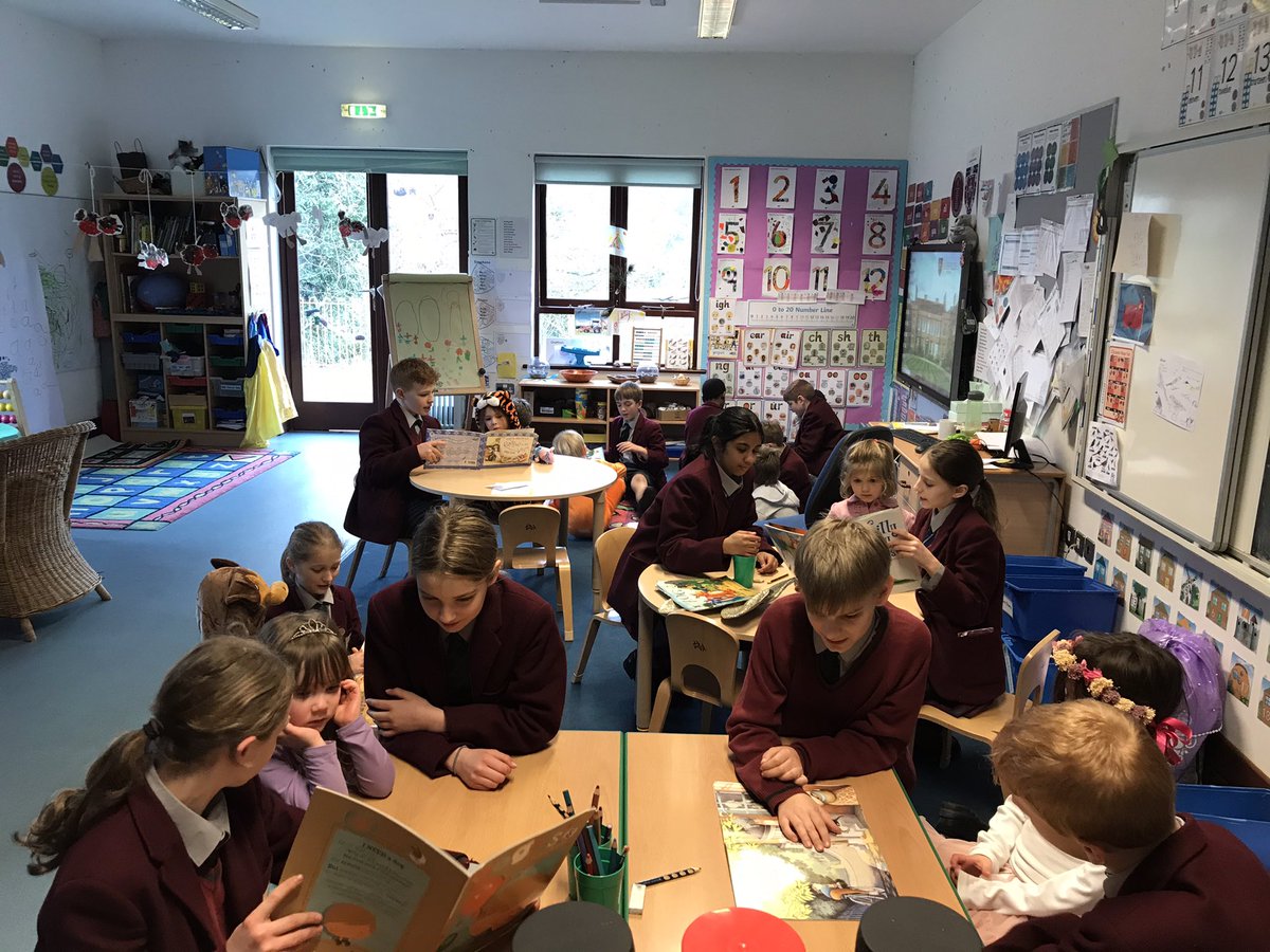 AshfoldEnglish's tweet photo. Form 5 adored reading with Pre-Prep 1 and 2 last week for #WorldBookDay and the little ones seem to have loved it just as much!

#iamareader #wearerolemodels #weareacommunity #weareAshfold @AshfoldSchool https://t.co/axnkSMi7db