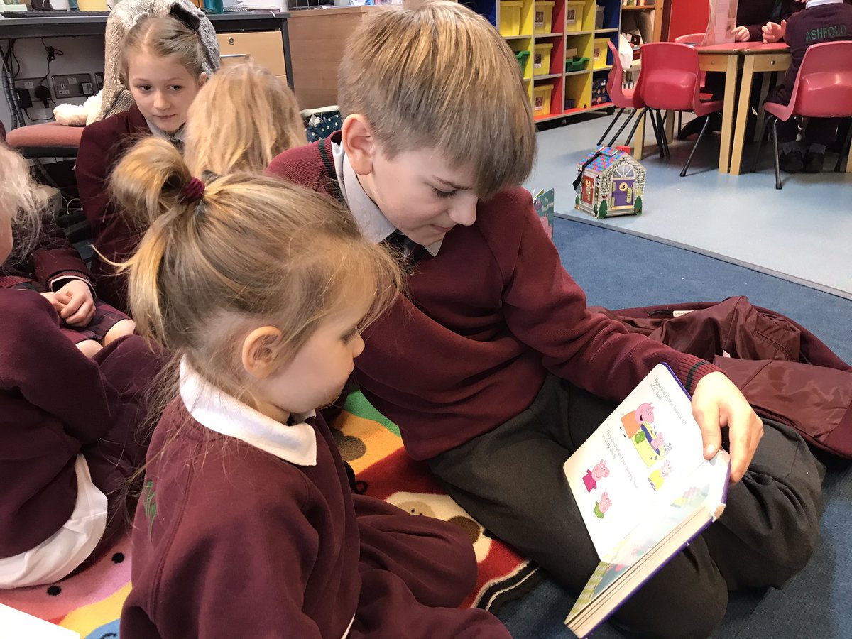 AshfoldEnglish's tweet photo. Form 5 adored reading with Pre-Prep 1 and 2 last week for #WorldBookDay and the little ones seem to have loved it just as much!

#iamareader #wearerolemodels #weareacommunity #weareAshfold @AshfoldSchool https://t.co/axnkSMi7db