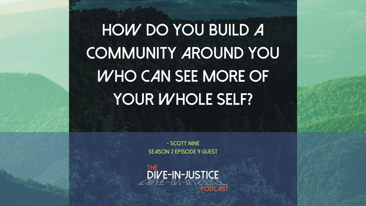 DiveInJustice's tweet photo. “How do you build a community around you who can see more of your whole self?” - @mscottnine on #DiveInJustice S2 Ep9
https://t.co/98YwQbkLx0 https://t.co/YacaZ1gPvE