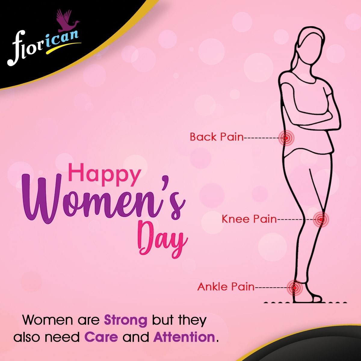 FloricanIndia's tweet photo. Begin self care by being healthy and safe because that's what works best in the long run 💛 Happy Women's Day to all the women 👩
.
.
#florican #ican #happywomensday #HappyWomensDay2022 #womensday #pain #painmanagement #painsolution https://t.co/RmzWheAUEa