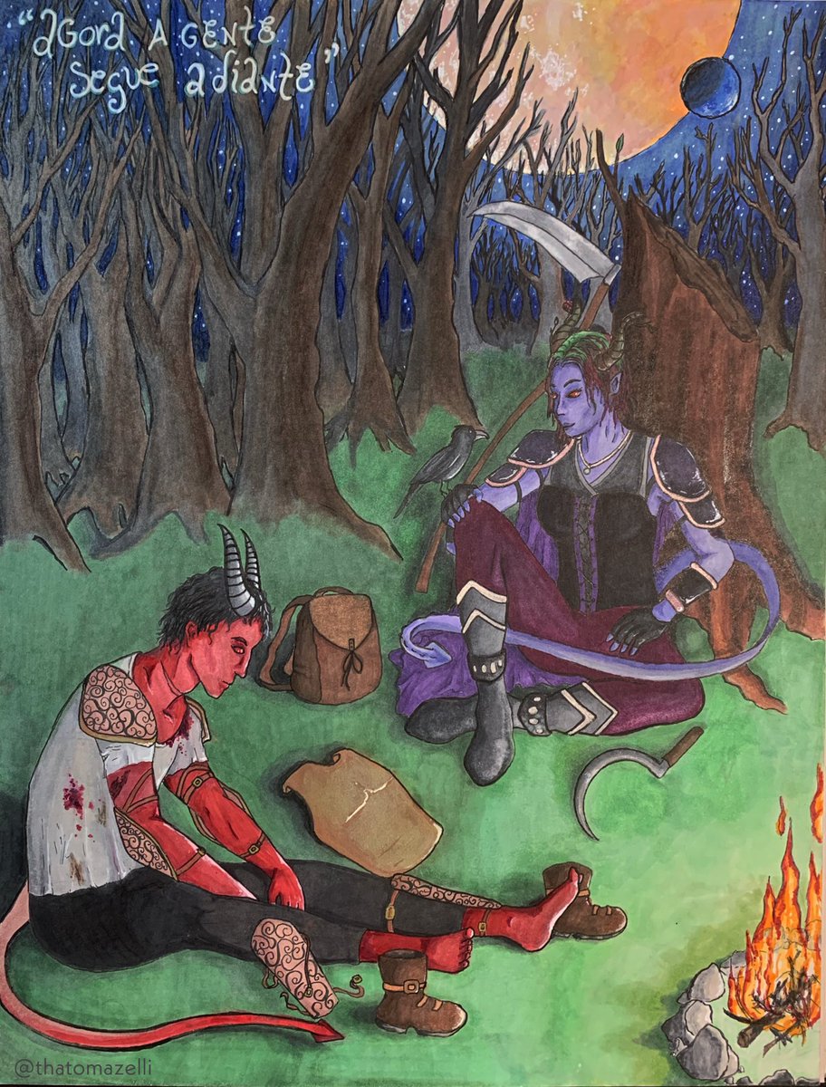 thatomazelli's tweet photo. Rhysteria e Arkus/Gregori, passado e presente (?)
#20natural #tiefling #treefling #pathfinder #kinda? https://t.co/YZ0fqk7t30