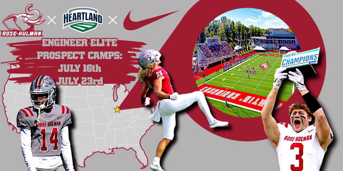 RoseHulmanFB's tweet photo. 🌹 ELITE ENGINEER 🌹
🏈PROSPECT CAMP🏈

Top student athletes across the nation…
Rose-Hulman Football wants you! You will be able to LEARN and COMPETE!

🗓July 16 &amp; 23

📍Terre Haute, Indiana

Registration is $50 until June 30 and $60 after.

#WeWork🌹🏈

https://t.co/EOjO0YmxW2 https://t.co/DNJd37YFY1