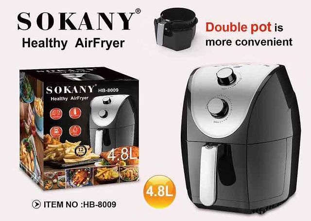OJstores1's tweet photo. Get yourself a SOKANY AIRFRYER TODAY and choose healthy cooking
#airfry 
#sokany 
#sokanyairfryer
#fitfam 
#healthydiet #ibadantwitta_
#cookingIsAllYouNeed 
#cookierunovenbreak https://t.co/UdunY1J1gJ