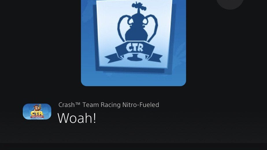 Crash Team Racing Nitro-Fueled does not spell "whoa" correctly.