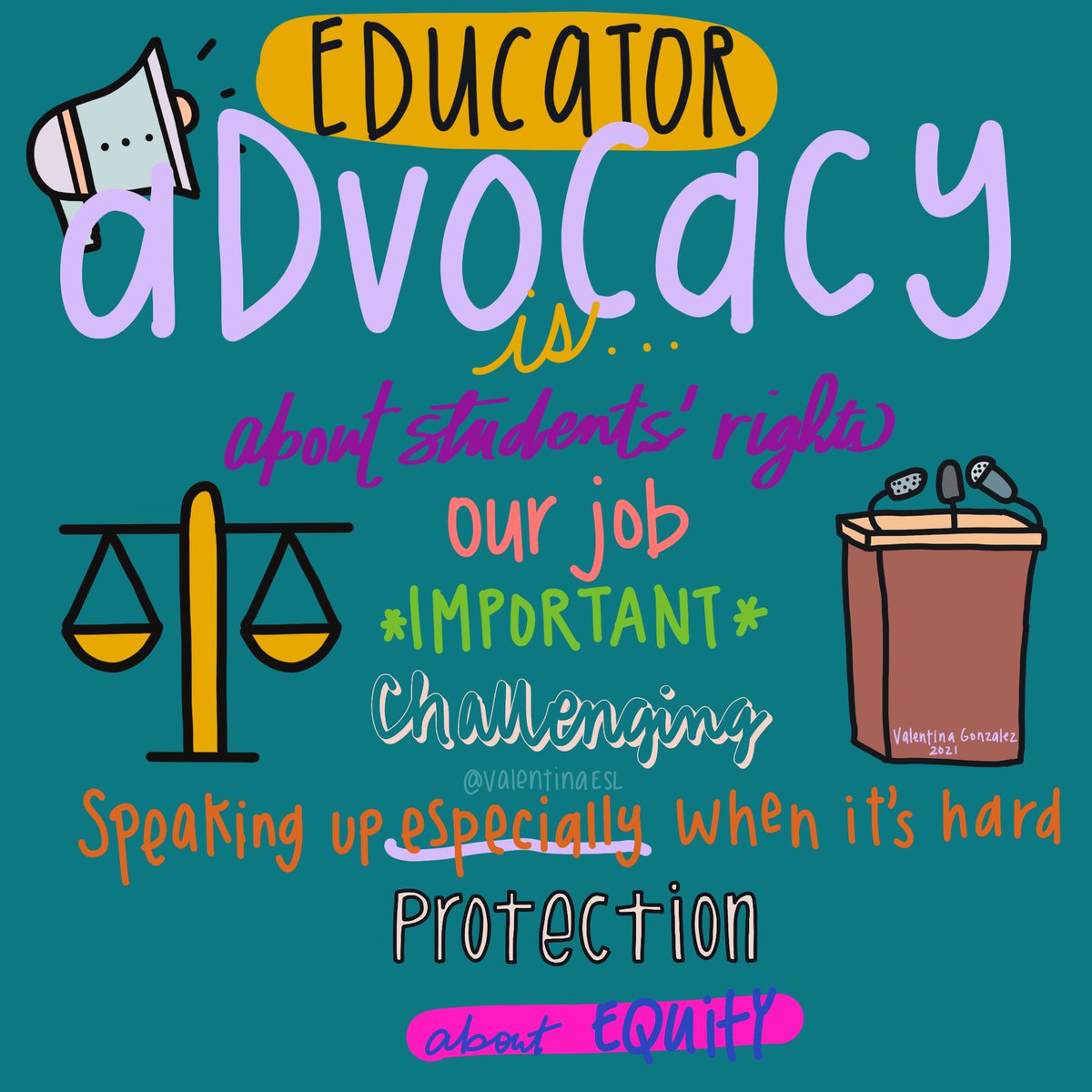 ValentinaESL's tweet photo. Advocacy can be scary especially when a large group of people is aggressively fighting for the opposite. 

Don't let pressure change your core beliefs. Stand up, be strong, be courageous. 

#ESL #ENL #ELD #ELLs #SeidlitzEdChat #DiversityandInclusion #multilinguals https://t.co/jNjCUqSC5q